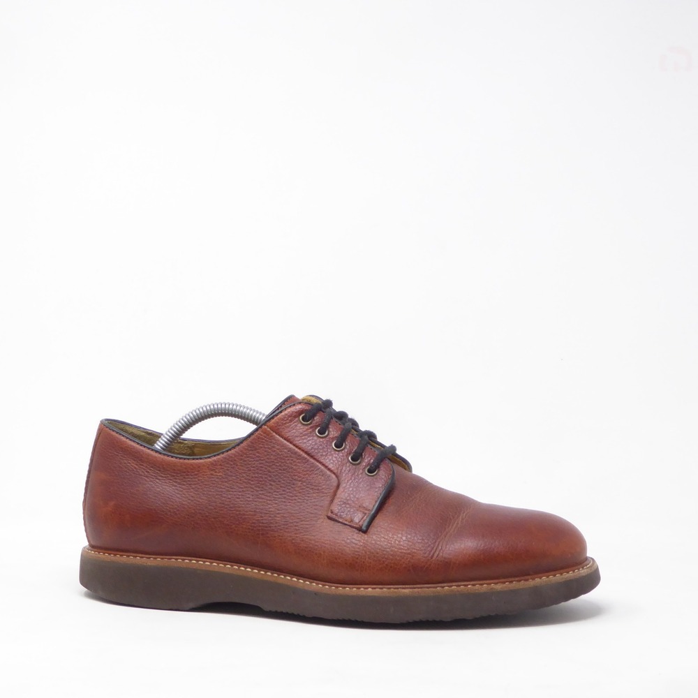 Samuel Hubbard Mens Highlander Oxfords Brown Pebbled Leather 10